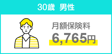 30歳男性 月額保険料6,765円