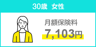 30歳女性 月額保険料7,103円
