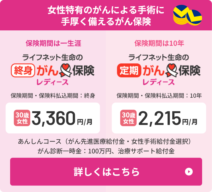 女性専用のがん保険
