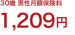 30歳/男性/月額保険料 1,209円