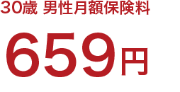 30歳/男性/月額保険料 659円