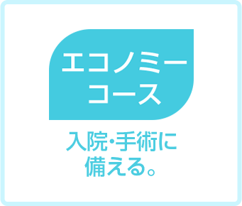 エコノミーコース。入院・手術に備える。