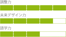 調整力, 未来デザイン力, 語学力